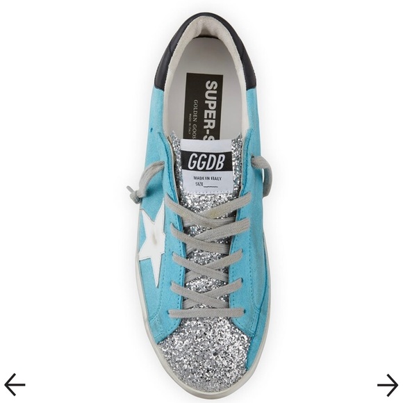 Golden Goose Shoes - Golden Goose Blue and Silver Sneakers